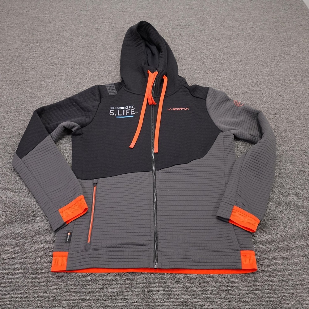 La‎ Sportiva Hoodie Womens Medium Gray Full Zip Method Hoody Climbing Fleece